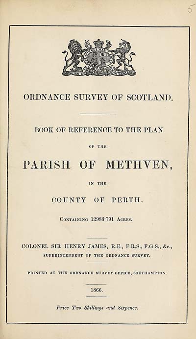 (153) 1866 - Methven, County of Perth