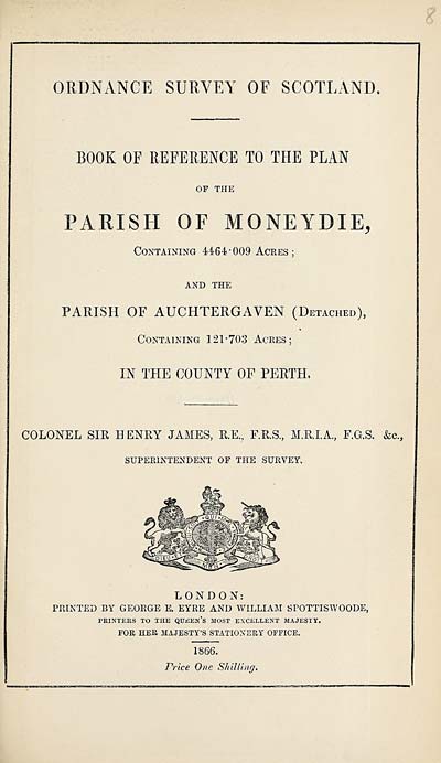 (231) 1866 - Moneydie, and Auchtergaven (Detached), County of Perth