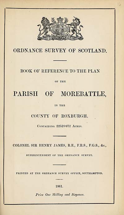 (561) 1861 - Morebattle, County of Roxburgh