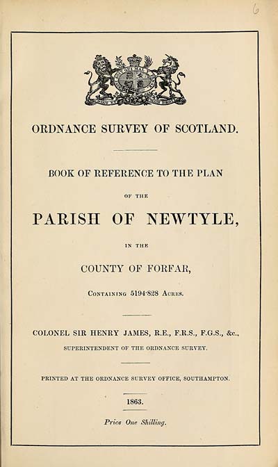 (155) 1863 - Newtyle, County of Forfar