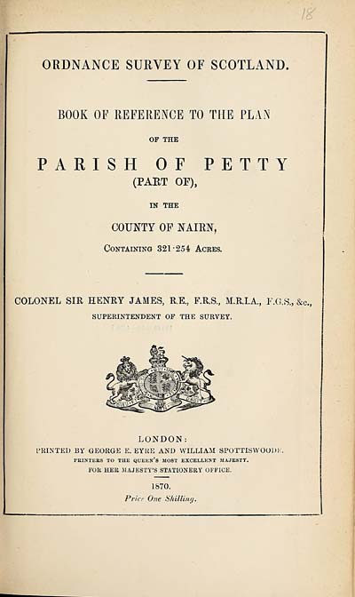 (447) 1870 - Petty (Part of), County of Nairn