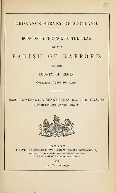 (687) 1871 - Rafford, County of Elgin