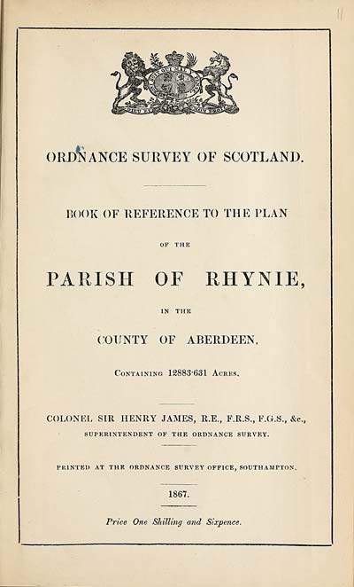 (251) 1867 - Rhynie, County of Aberdeen