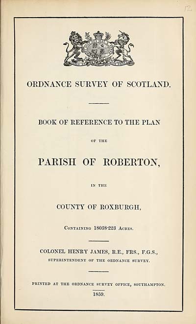 (269) 1859 - Roberton, County of Roxburgh