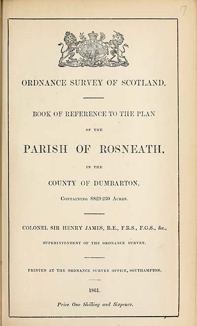 (367) 1861 - Rosneath, County of Dumbarton