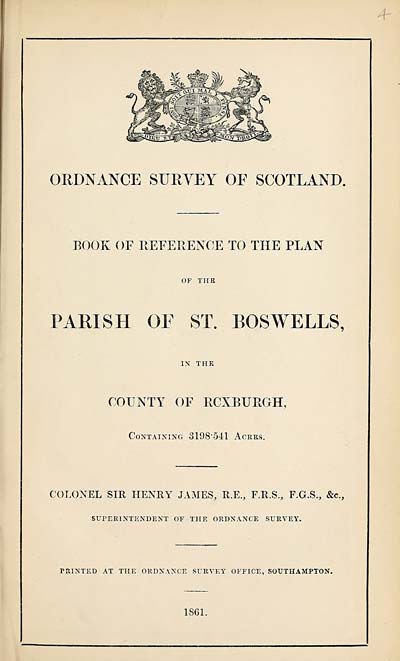 (75) 1861 - St. Boswells, County of Roxburgh