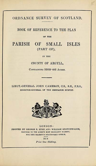 (101) 1878 - Small Isles (Part of), County of Argyll