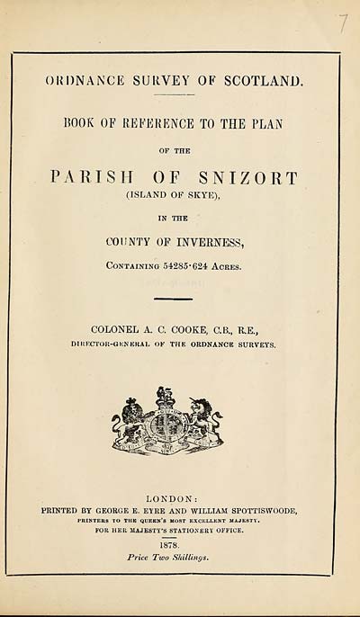 (121) 1878 - Snizort (Island of Skye), County of Inverness