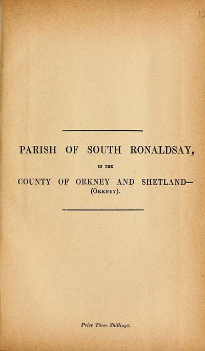 (205) 1882 - South Ronaldsay, County of Orkney and Shetland (Orkney)