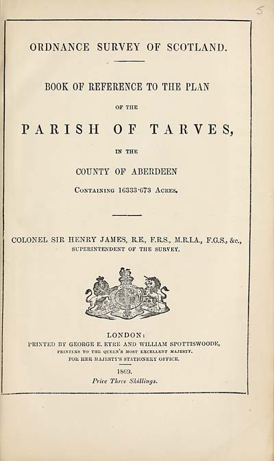 (111) 1869 - Tarves, County of Aberdeen