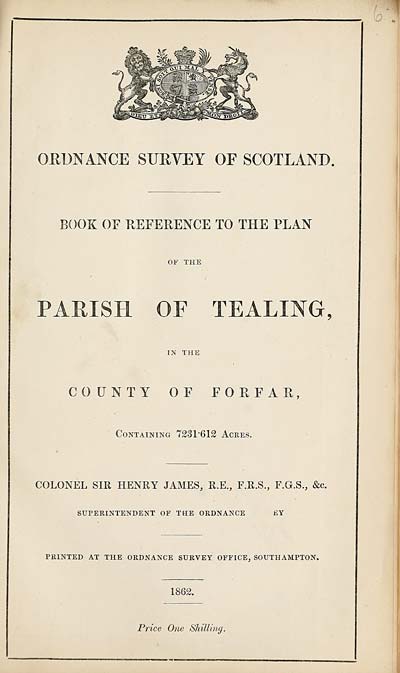 (147) 1862 - Tealing, County of Forfar