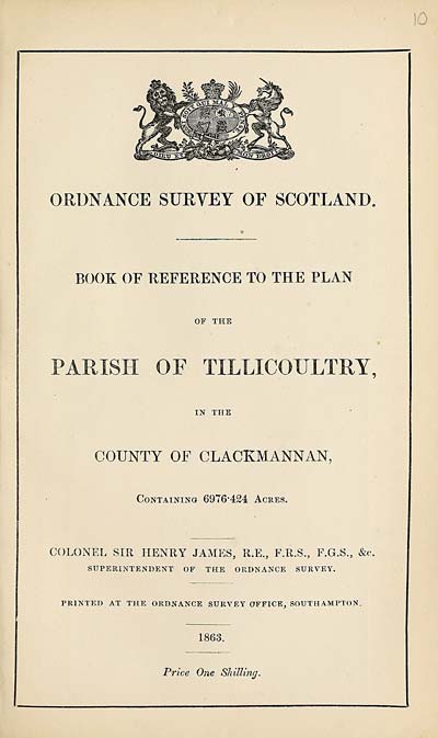 (269) 1863 - Tillicoultry, County of Clackmannan