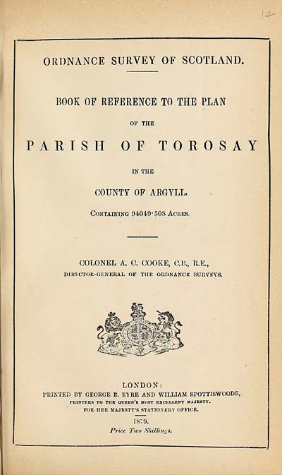 (351) 1879 - Torosay, County of Argyll