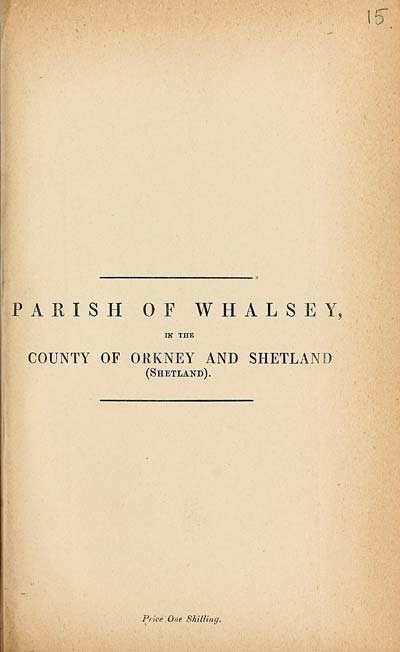 (331) 1880 - Whalsey, County of Orkney and Shetland (Shetland)