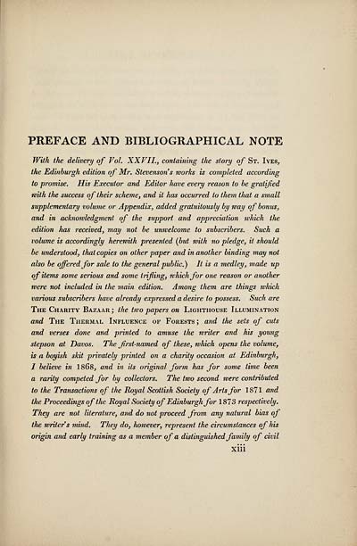 (17) Page xiii - Preface and bibiliographical note