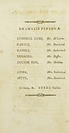 Thumbnail of file (8) Verso of title page - Dramatis personae