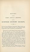 Thumbnail of file (344) [Page 1] - Report of the first annual meeting of the Scottish History Society