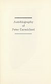 Thumbnail of file (50) Divisional title page - Autobiography of Peter Carmichael