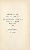 Thumbnail of file (20) Divisional title page - Fragments of the diary of Sir Archibald Johnston, Lord Wariston, May 21-June 25, 1639