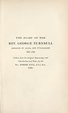 Thumbnail of file (390) Divisional title page - Diary of the Rev. George Turnbull, Minister of Alloa and Tynighame, 1657-1704