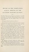 Thumbnail of file (402) [Page 1] - Report of the thirty-fifth annual meeting of the Scottish History Society