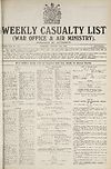 Thumbnail of file (1) War Office daily list of August 6th (No. 5636) in seven parts