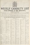 Thumbnail of file (1) War Office daily list of September 16th (No. 5671) in nine parts