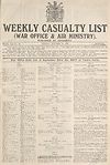 Thumbnail of file (1) War Office daily list of September 23rd (No. 5677) in twelve parts