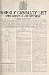 Thumbnail of file (1) War Office daily list of November 25th (No. 5731) in five parts