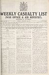 Thumbnail of file (1) War Office daily list of December 2nd (No. 5737) in eleven parts