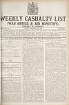 Thumbnail of file (1) War Office daily list of December 16th (No. 5749) in fourteen parts