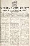 Thumbnail of file (1) War Office daily list of January 13th (No. 5770) in seven parts
