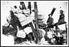 Thumbnail of file (263) D.2157 - Two jolly Jocks sitting on a very smashed up strong position of the Germans