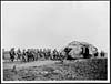 Thumbnail of file (194) D.1639 - Infantry passing one of the new armoured cars on their way to the front line