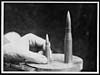Thumbnail of file (6) L.1112 - Bullets from a German anti-tank rifle and a British rifle, France, during World War I