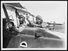 Thumbnail of file (16) N.397 - Cheery pilot and observer with their mascot pup ready for a flight over the German lines
