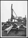 Thumbnail of file (74) N.521 - Royal Engineers cutting piles to construct a bridge, France, during World War I