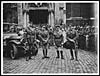 Thumbnail of file (62) X.25028 - H.R.H. the Prince of Wales with General Currie and the Canadian divisional general whose men captured Denain, standing outside the Church of that town