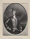 Thumbnail of file (640) Blaikie.SNPG.7.19 - Prince Charles Edward Stuart

Portrait of Prince Charles as young-man, wearing tartan jacket and trousers and holding a sword in hand, oval