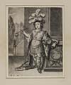 Thumbnail of file (79) Blaikie.SNPG.13.18 - Portrait of Prince James as child

Portrait of Prince James with large hat and feathers, standing with arm resting on pillar and holding something in each hand, next to an open doorway outside with trees