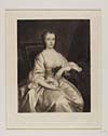 Thumbnail of file (129) Blaikie.SNPG.15.23 - Flora Macdonald (1722-1790)

Portrait of Flora Macdonald, sitting down, with rose in hand, light colored dress with dark bow at bust