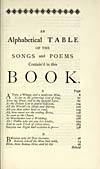 Thumbnail of file (13) Contents - Alphabetical table of the songs and poems contain'd in this book