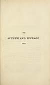 Thumbnail of file (89) Divisonal title page - Sutherland peerage, 1771