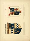 Thumbnail of file (50) Illustration (2) following page 10 - Arms of the Stewarts : Arms of Alexander Stewart 1374, Earl of Buchan and Lord Badenoch ; Arms of the Atholl Stewarts descended from Alexander Stewart, Earl of Buchan