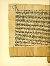 Thumbnail of file (566) Illustrated plate - Charter by King Robert the Third, confirming Charter, 12th October 1390, by Sir James of Lindsay, Lord of Crawford, to John Telfer, of Harecleuch, 6th March 1395-6