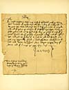 Thumbnail of file (44) Lithographed letter - King James the Fifth to the Arbitrators in a dispute, 29th January, 1533