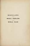 Thumbnail of file (13) Half title page - Miscellanea; Moral emblems; Moral tales