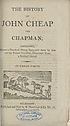 Thumbnail for 'History of John Cheap the chapman'