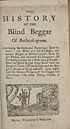 Thumbnail for 'History of the blind beggar of Bethnal-Green'