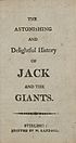 Thumbnail for 'Astonishing and delightful history of Jack and the giants'